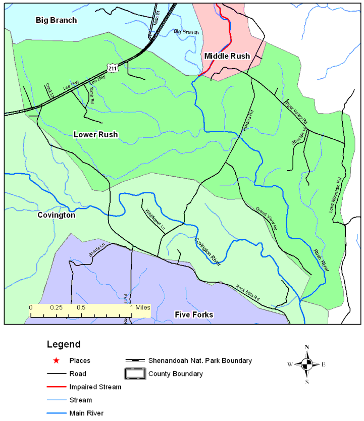 Lower Rush River Subwatershed, Overview Map